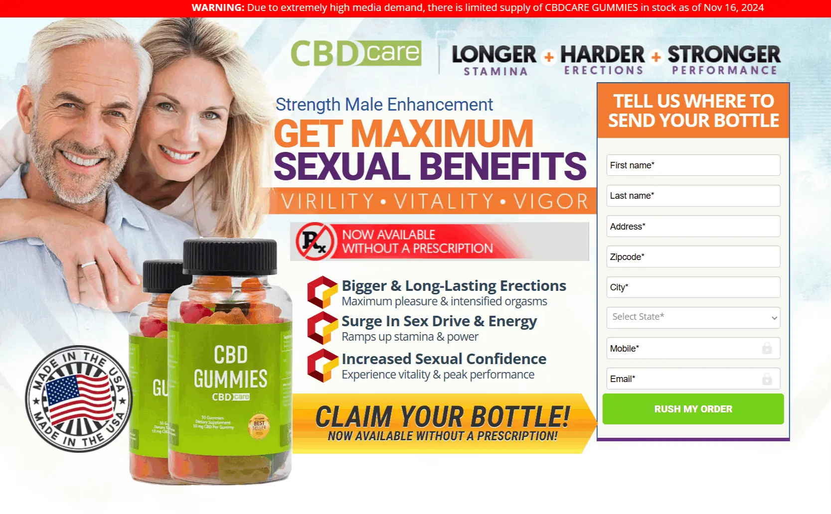 CBD Gummies Secure Checkout Page